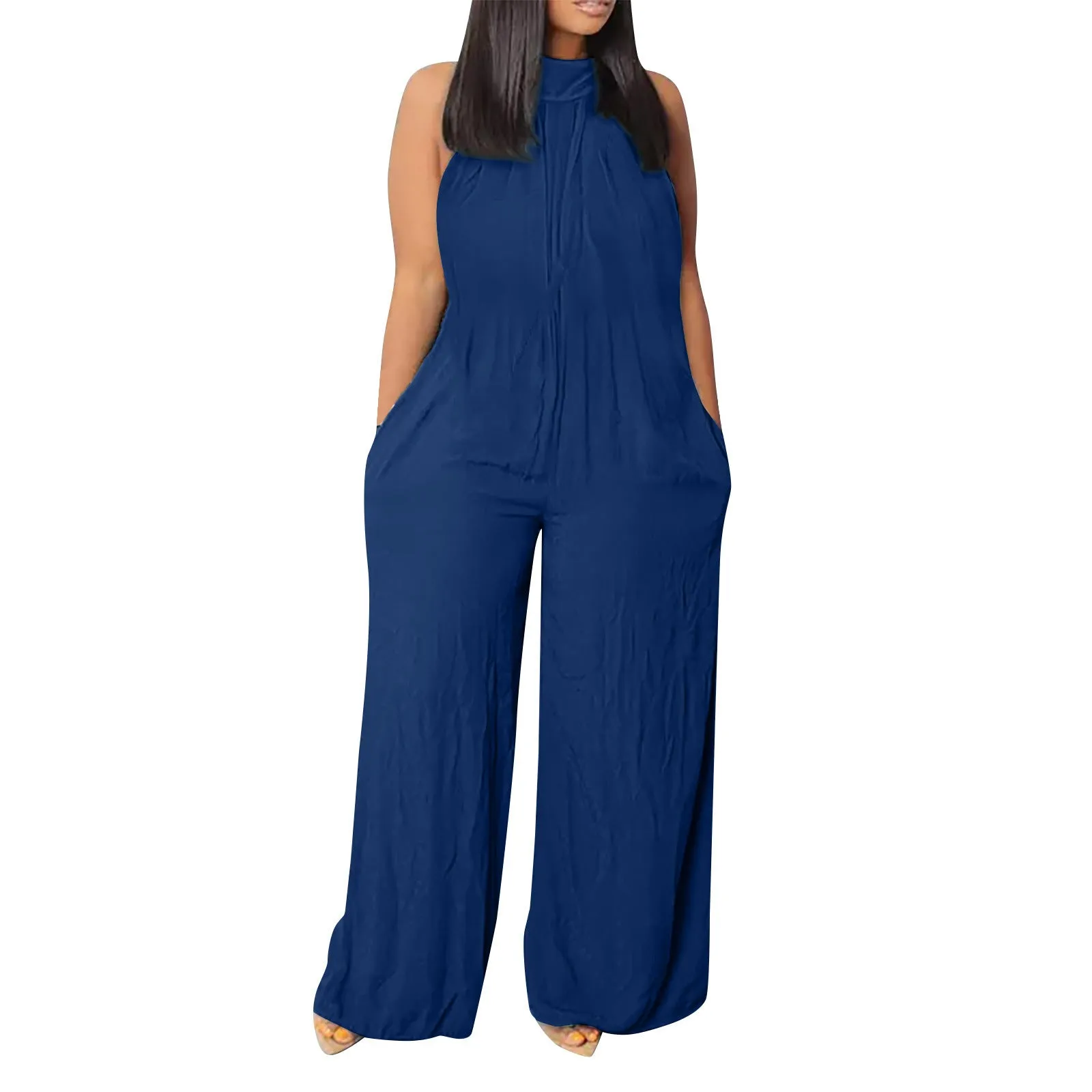 Ava Wide-Leg Sleeveless Jumpsuit