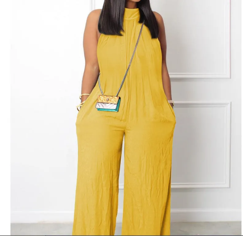 Ava Wide-Leg Sleeveless Jumpsuit