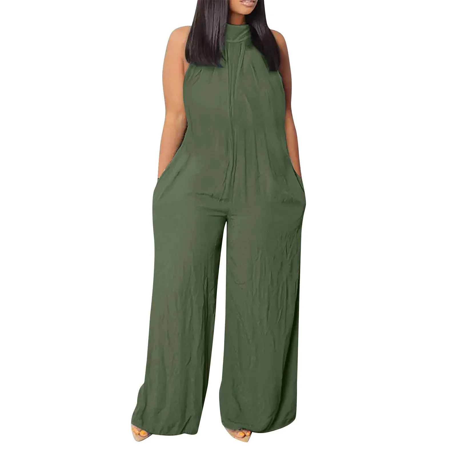 Ava Wide-Leg Sleeveless Jumpsuit