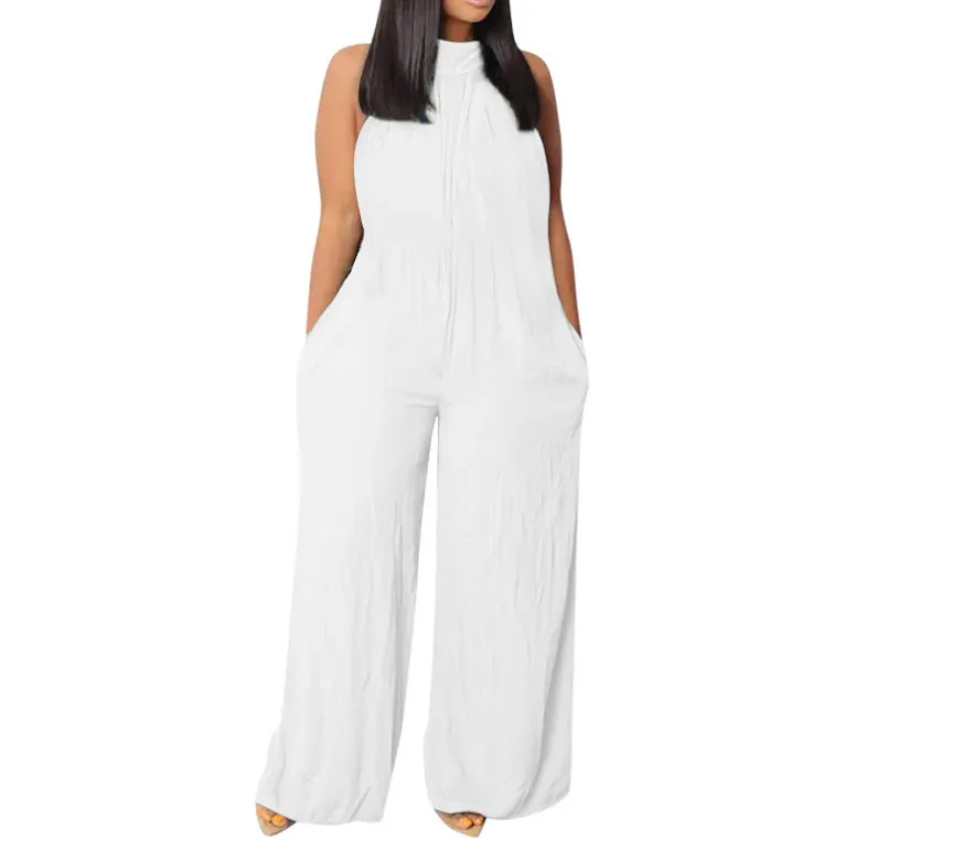 Ava Wide-Leg Sleeveless Jumpsuit