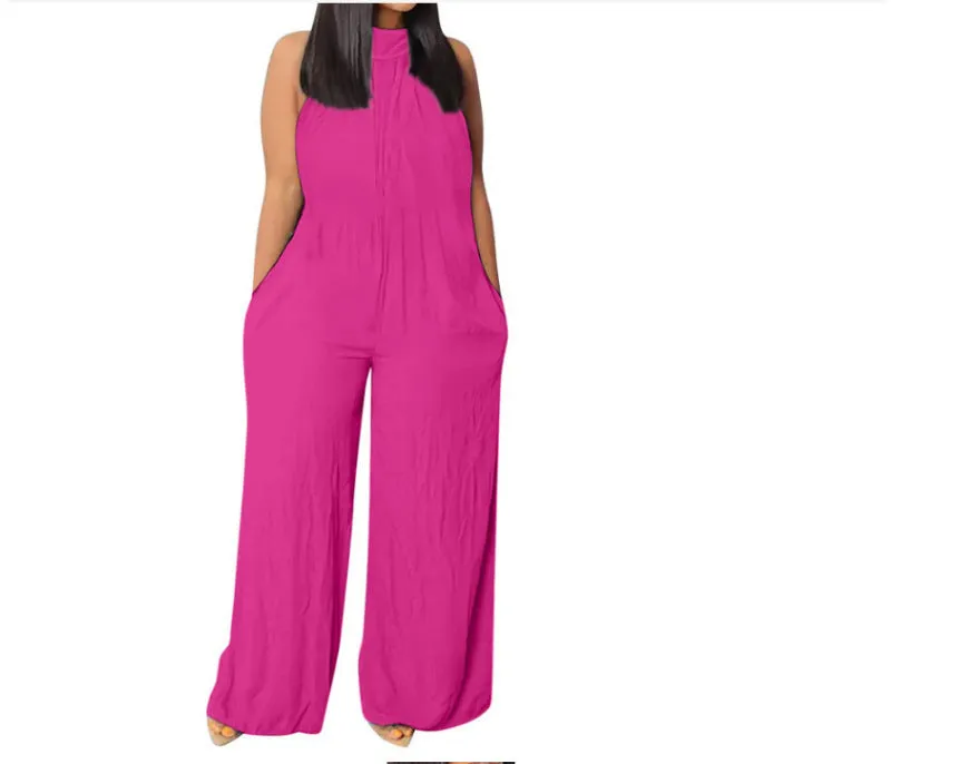 Ava Wide-Leg Sleeveless Jumpsuit