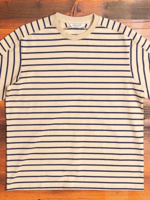 Basic Stripe T-Shirt in Beige/Purple