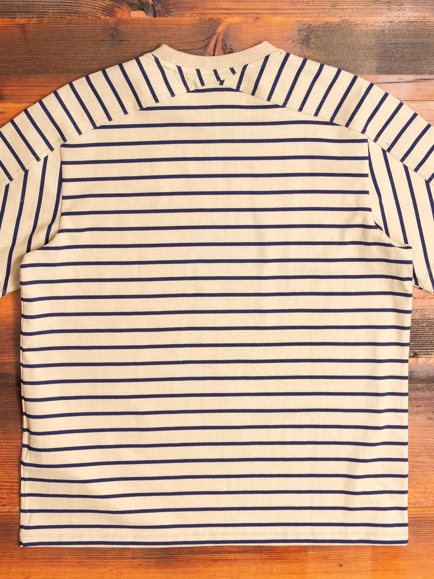Basic Stripe T-Shirt in Beige/Purple