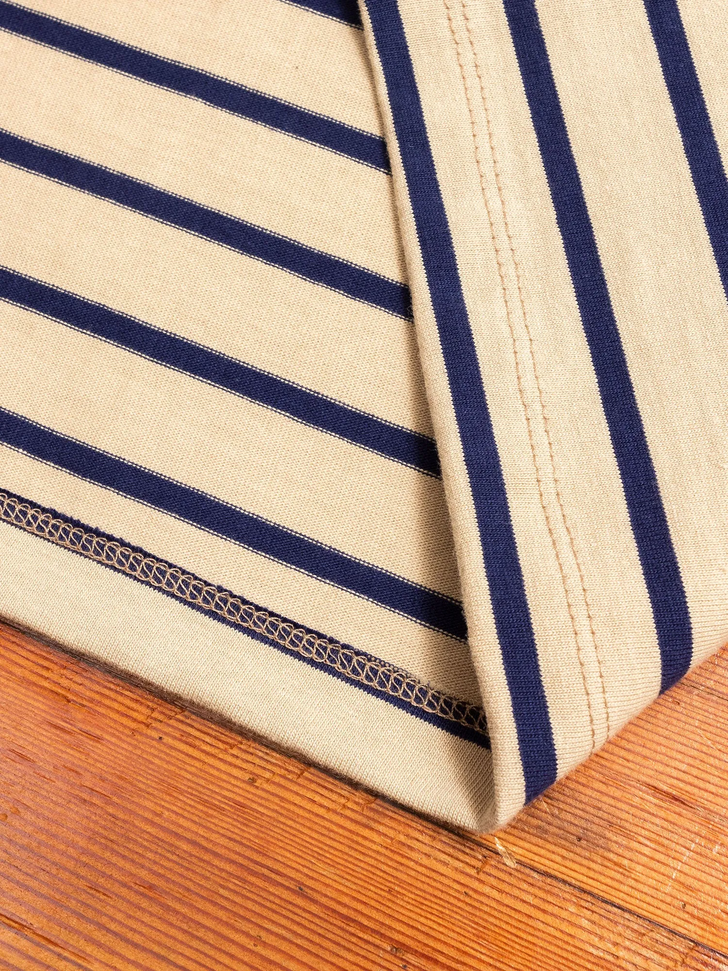 Basic Stripe T-Shirt in Beige/Purple