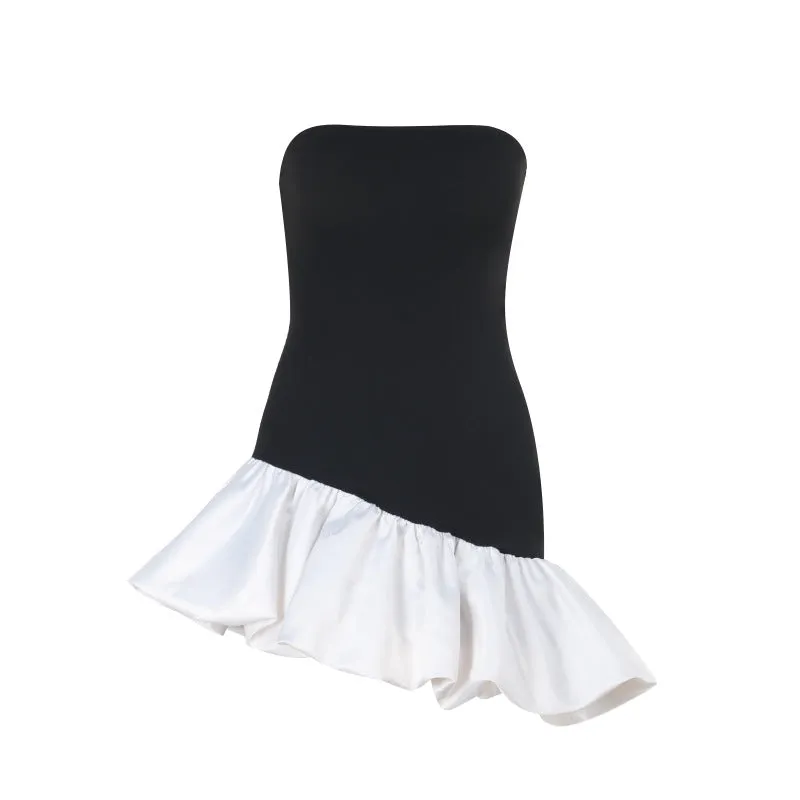 Black Bandeau Mini Dress