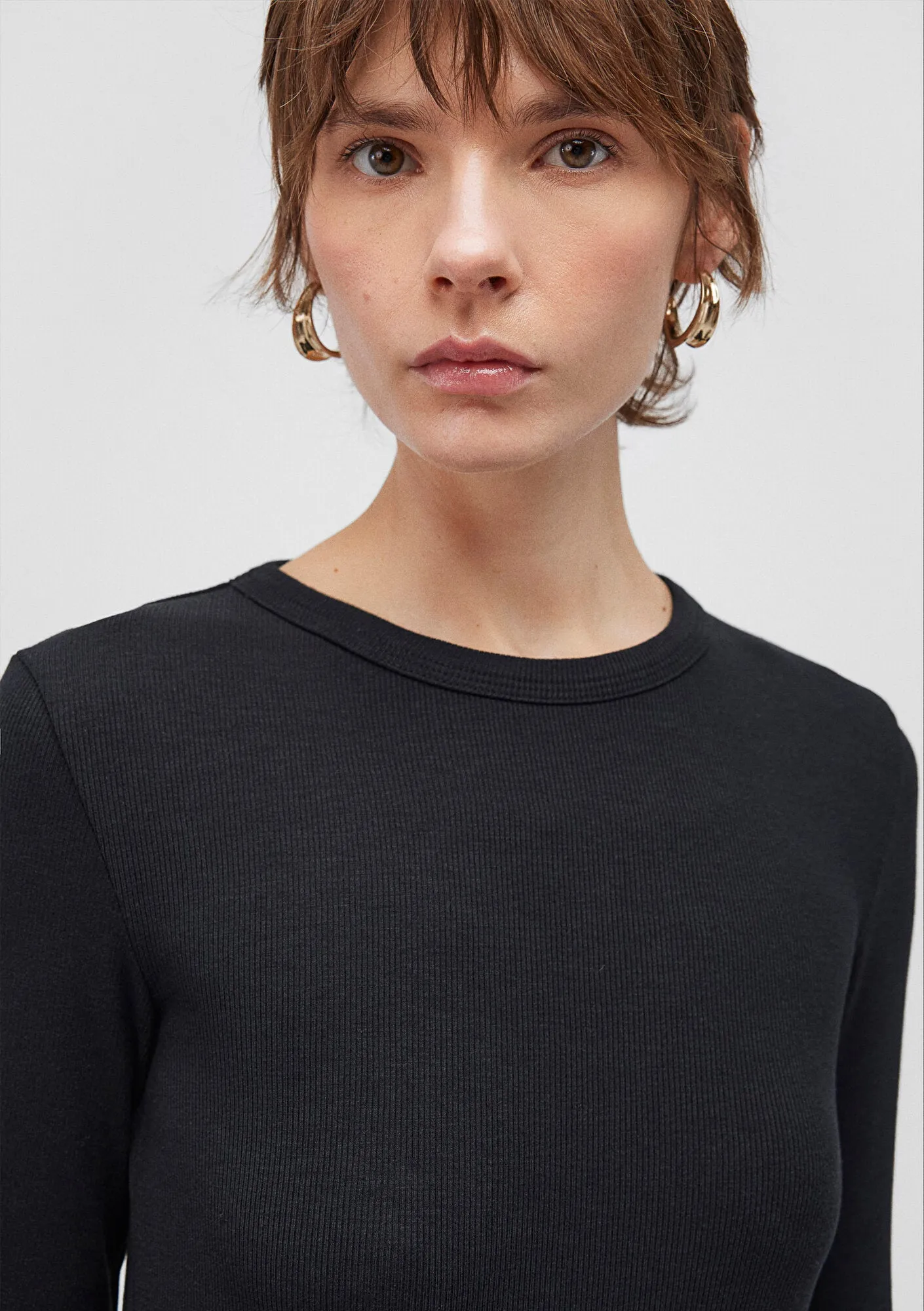 Black Long Sleeve Basic T-Shirt