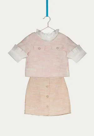 Blouse And Skirt Tweed Set