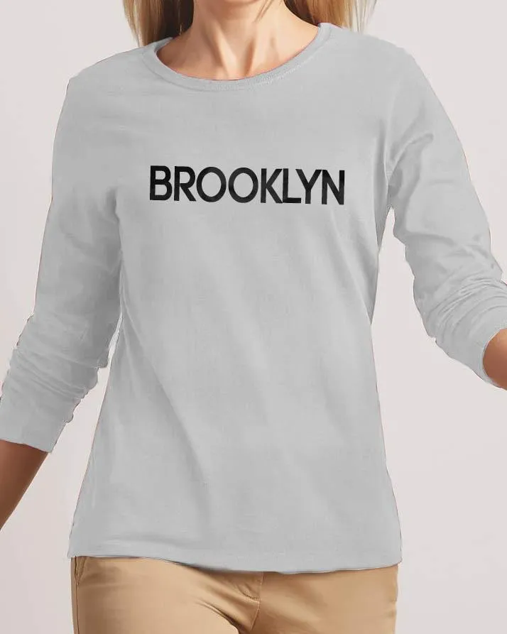 Brooklyn New Fashion Grey High Graphic Round Neck T-shirt