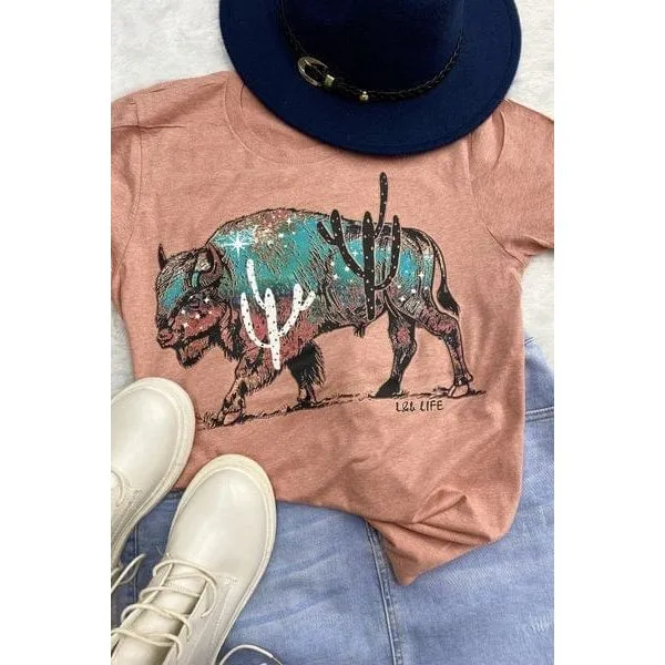 Cactus bison tee