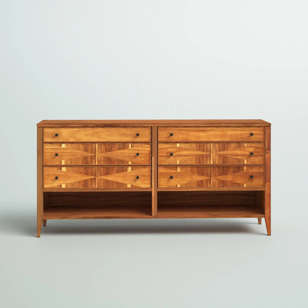 Camilla 6 Drawer 63'' W Double Dresser Mercury Row®