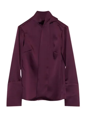 Candela Shirt with Ties (Plum)