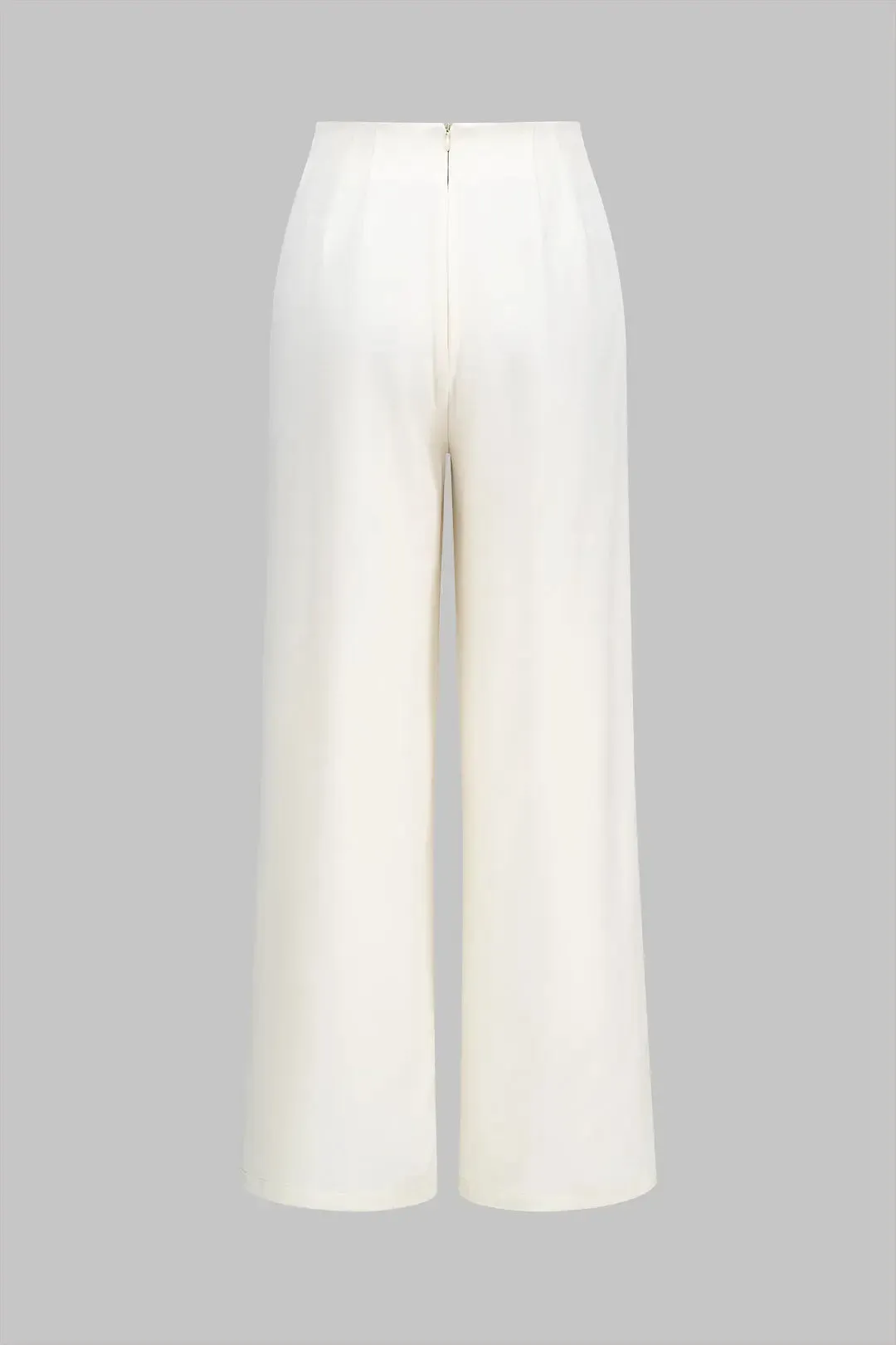 Cassandra - High Waist Zipper Detail Woman's Pants