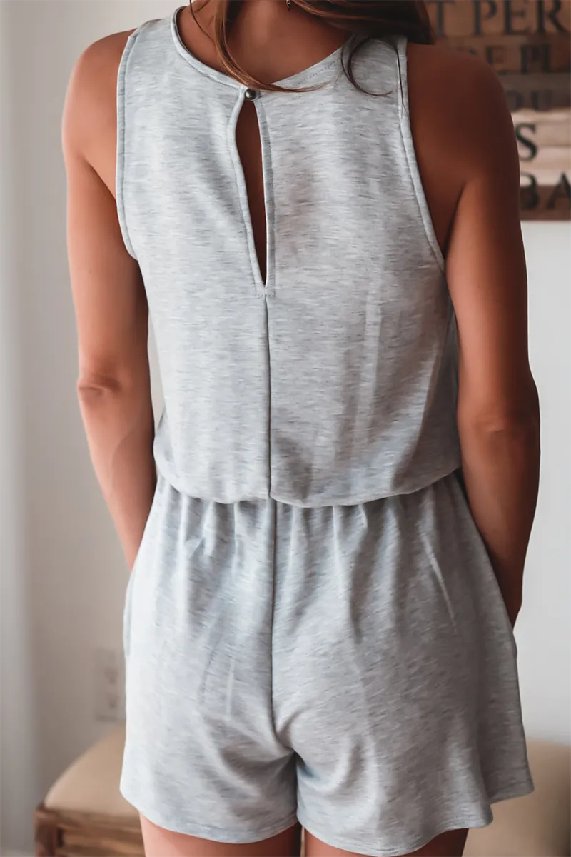 Casual Solid Patchwork Halter Straight Jumpsuits