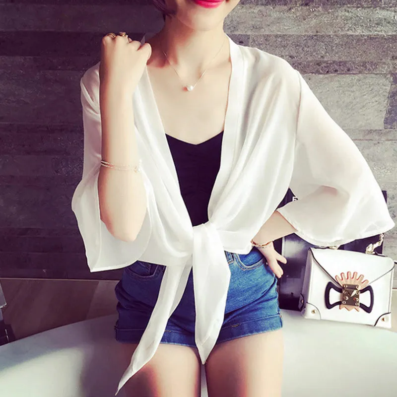 Chiffon Thin Transparent Outer Tops