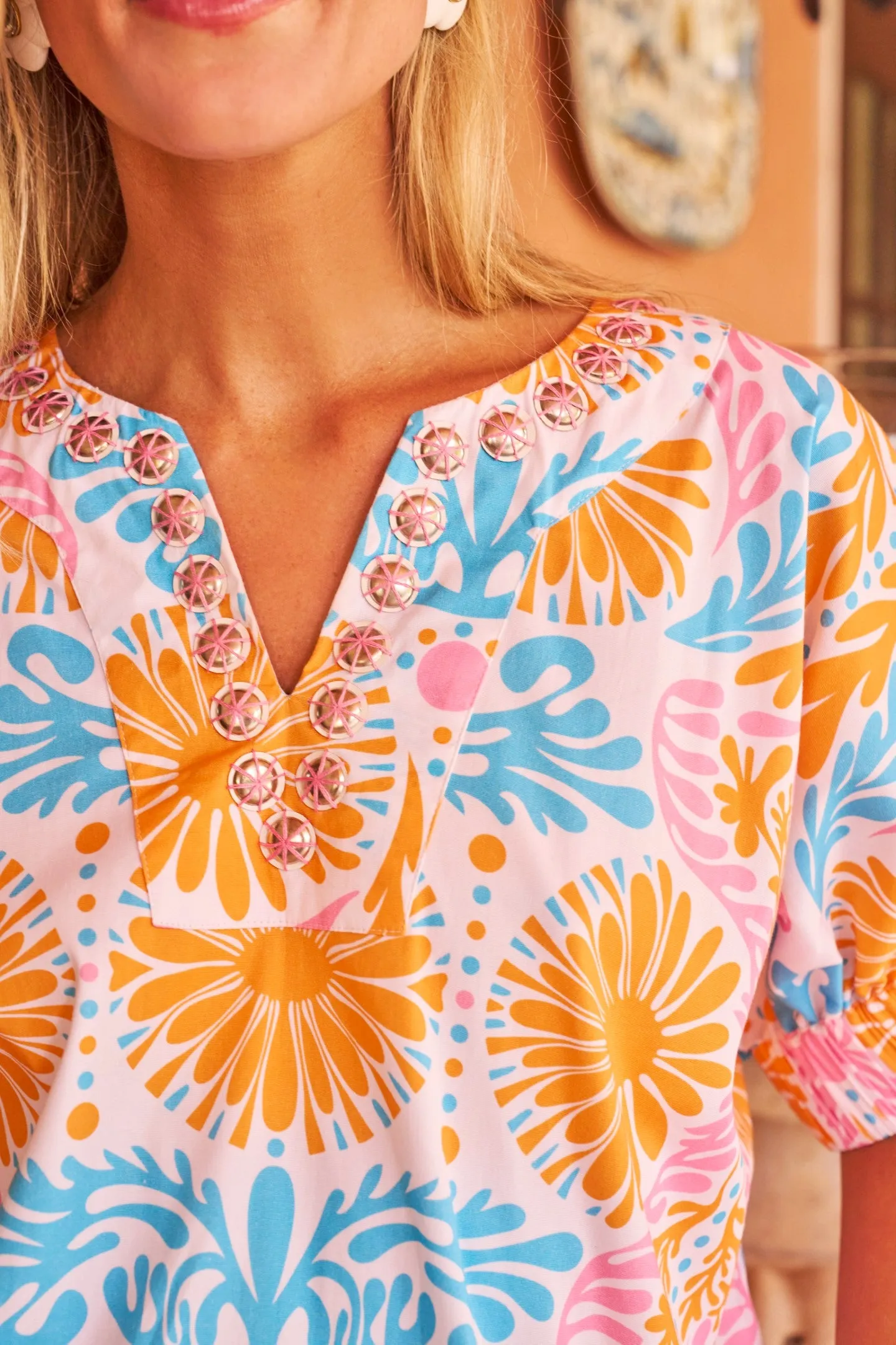 Chloe Blouse in Parfait Jardin