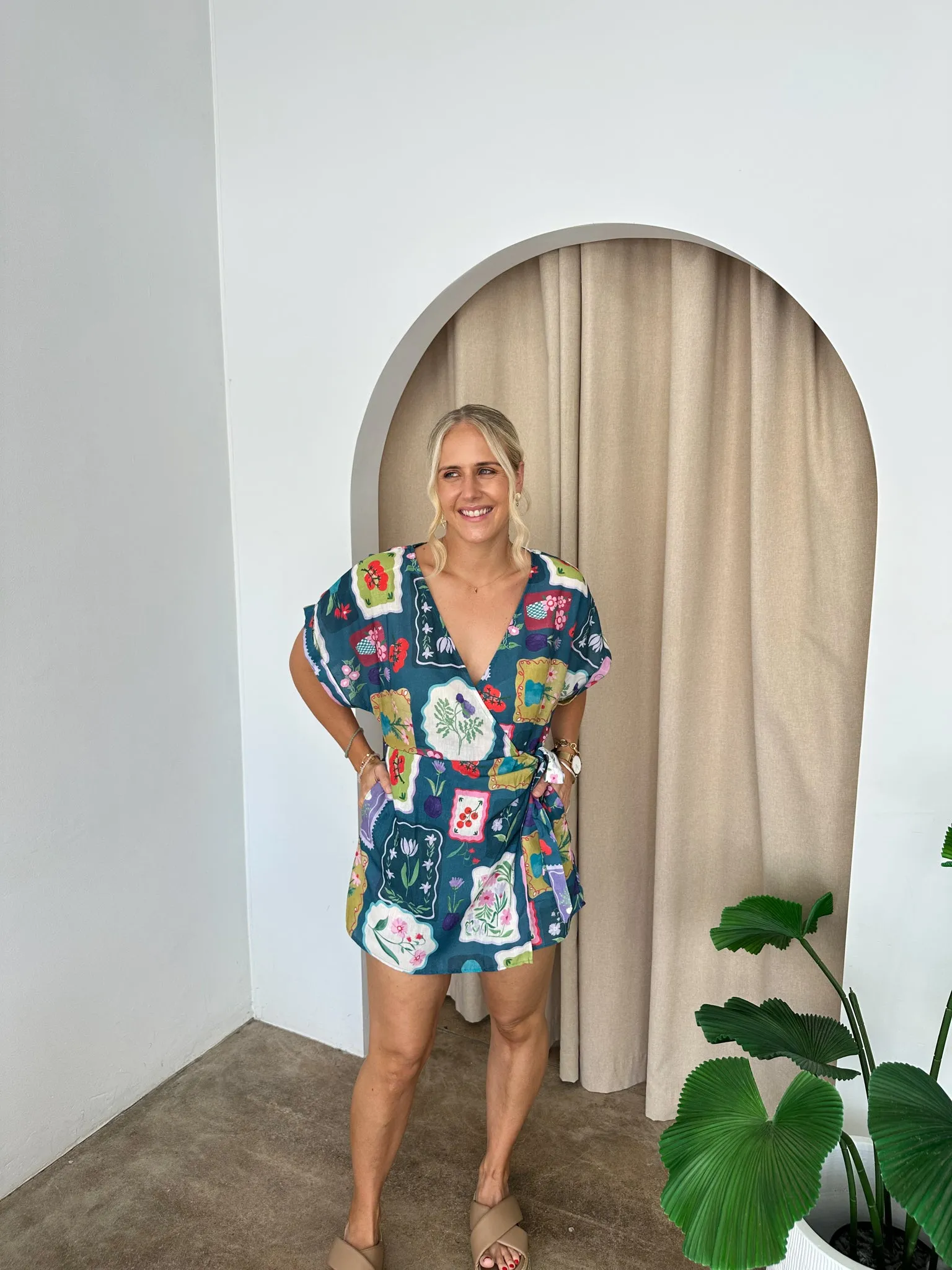 Cleo Playsuit- Teal