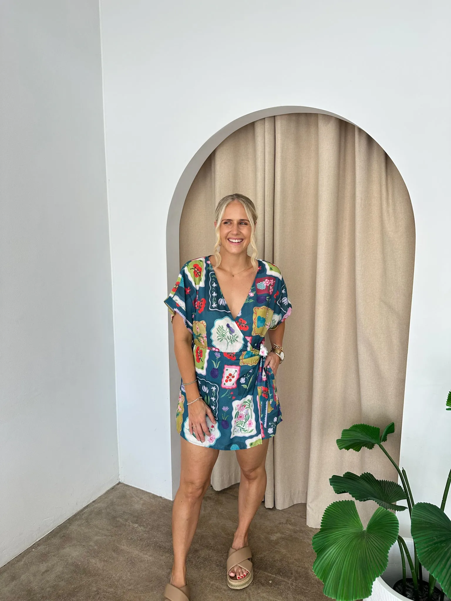 Cleo Playsuit- Teal