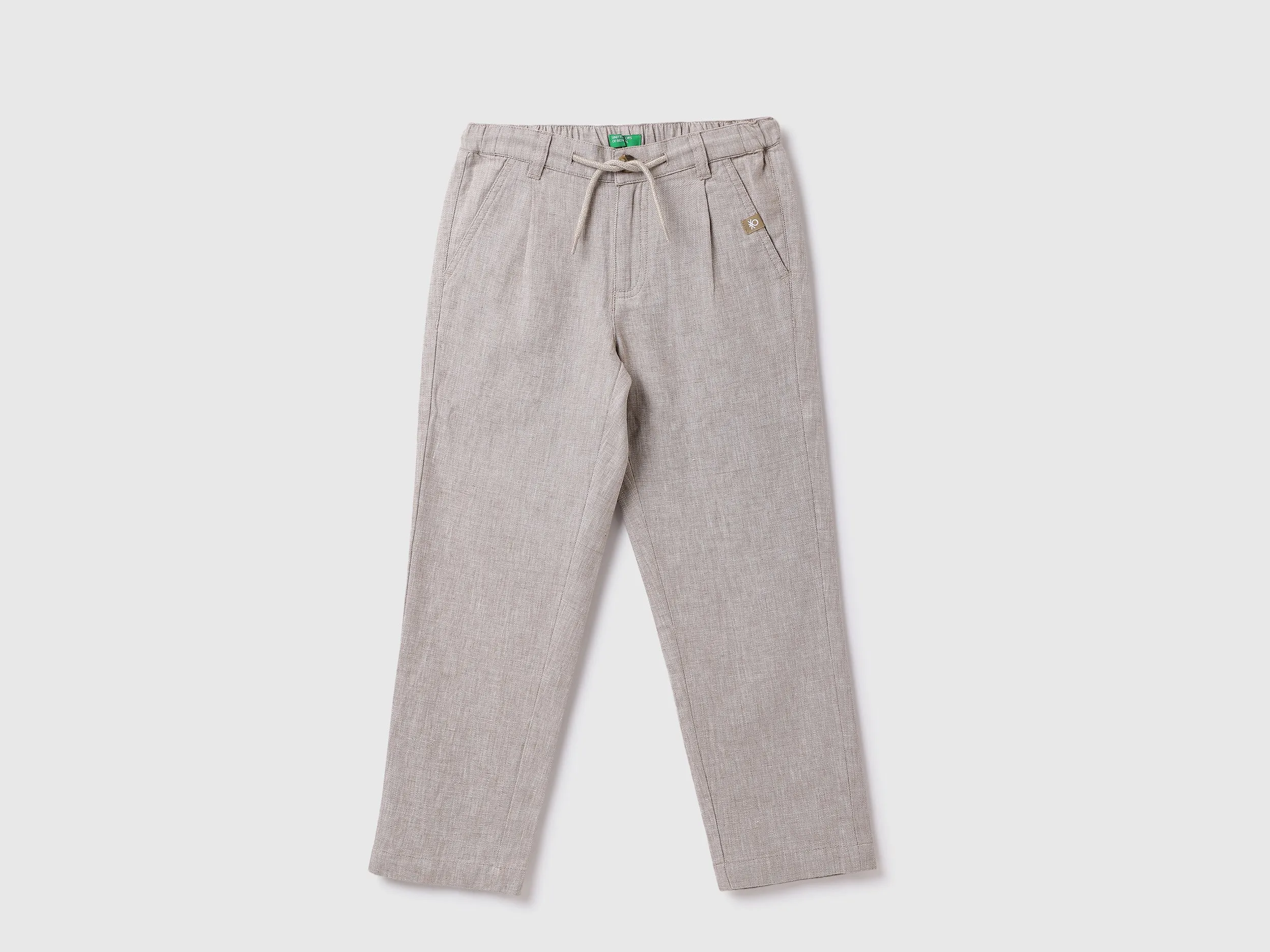 Cotton Blend Solid Regular Length Boys Trousers