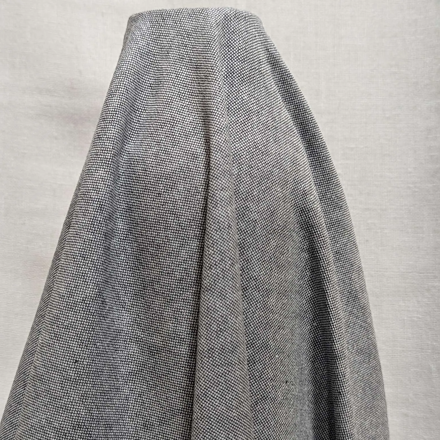 Cotton Oxford, Black Yarn Dyed