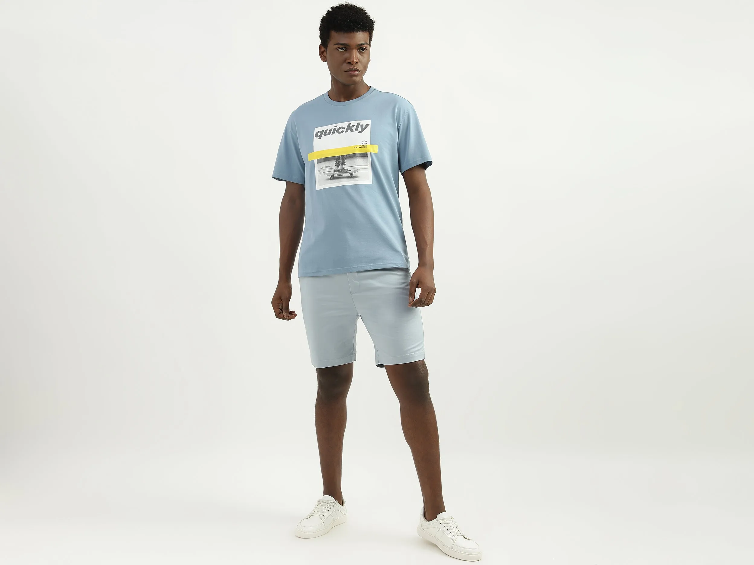 Cotton Printed Round Neck Mens T-shirts