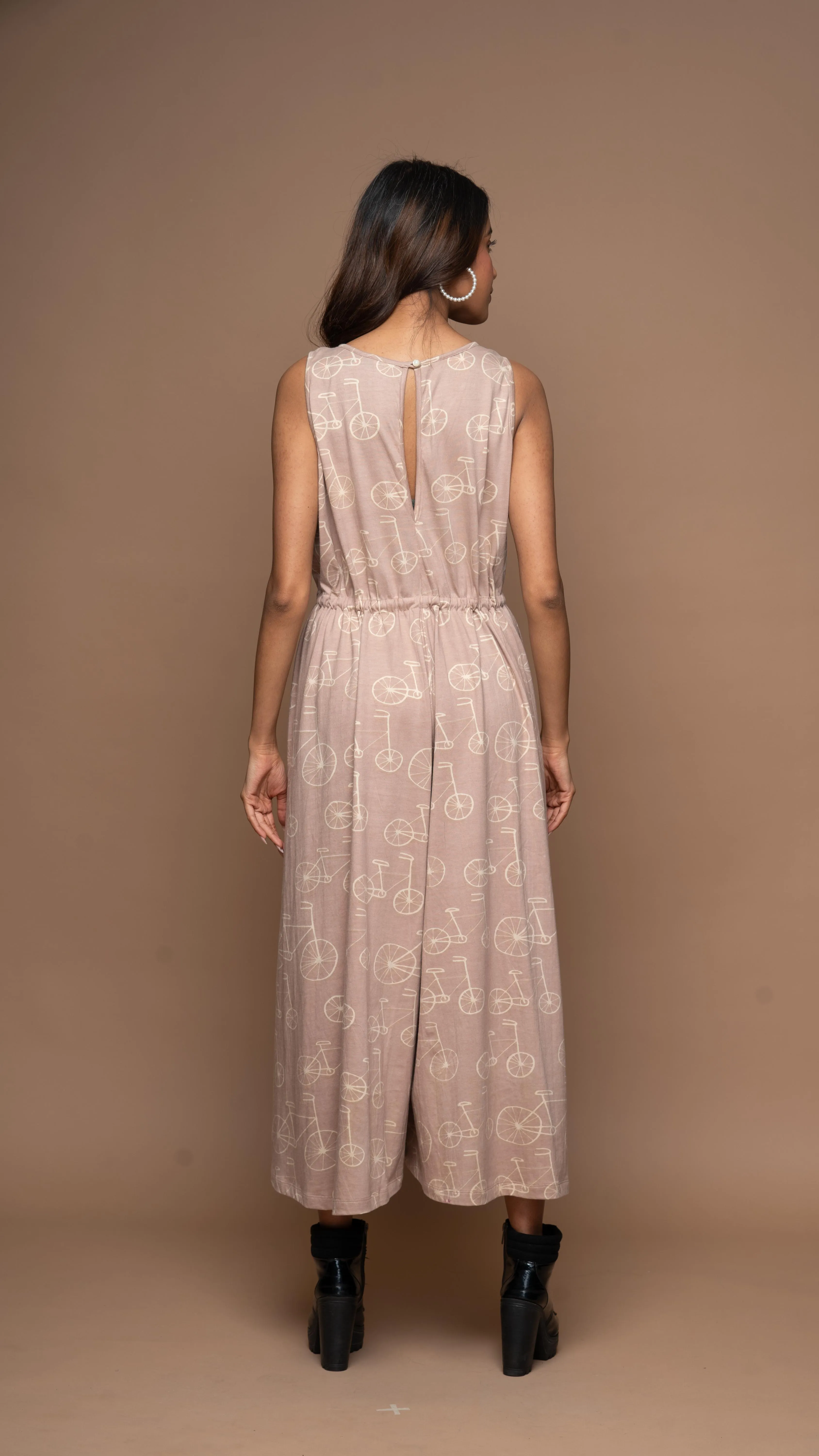 Cozy U Jumpsuit in Tring Tring Pattern