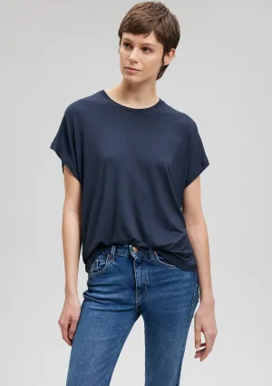 Crew Neck Blue Basic T-Shirt