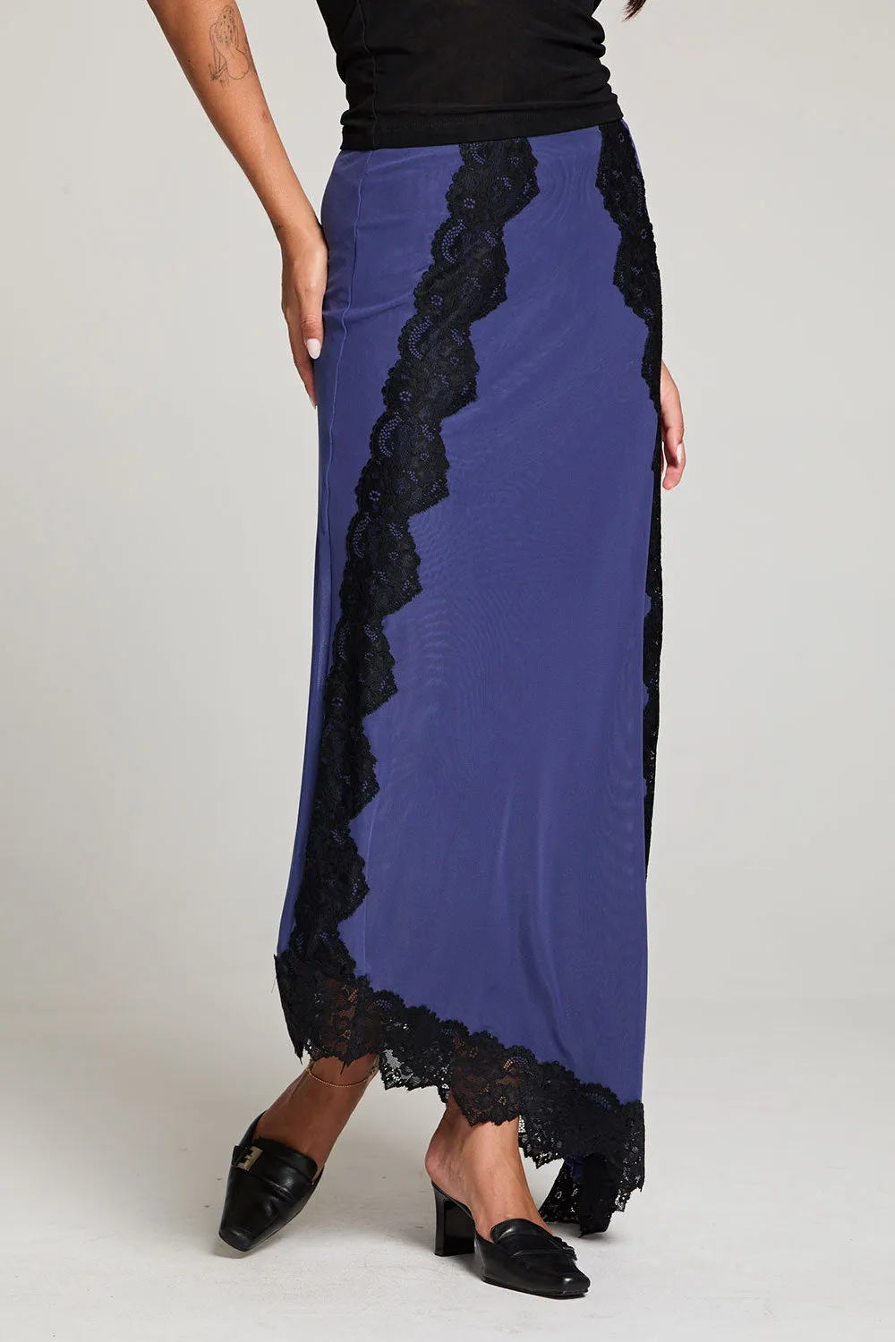 Demi Frost Blue Maxi Skirt