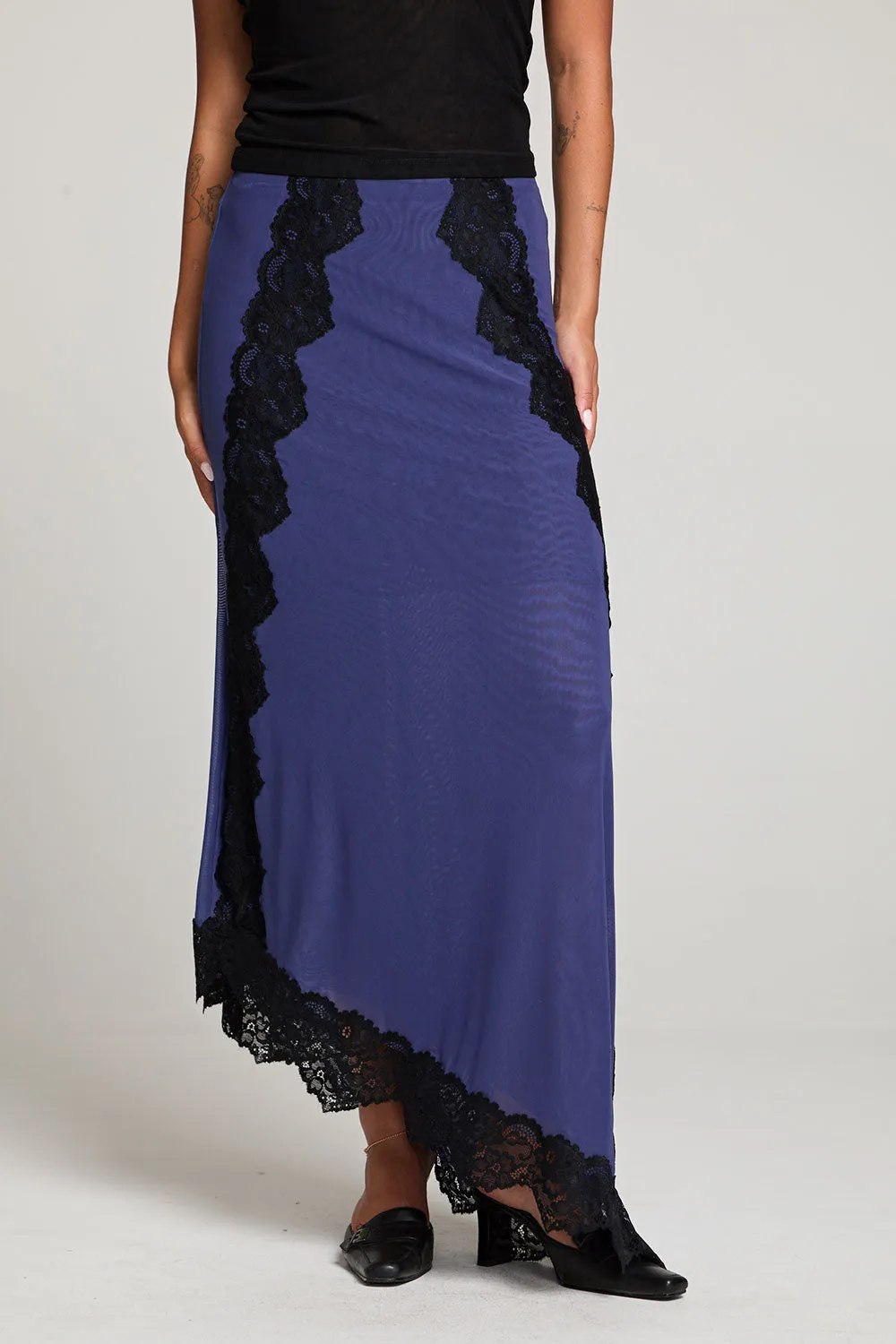 Demi Frost Blue Maxi Skirt
