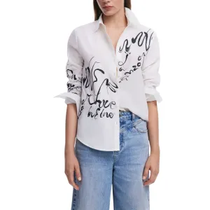 Desigual White Cotton Sweater