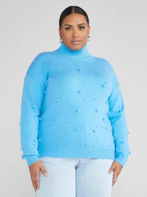 Elayne Embellished Turtleneck Sweater