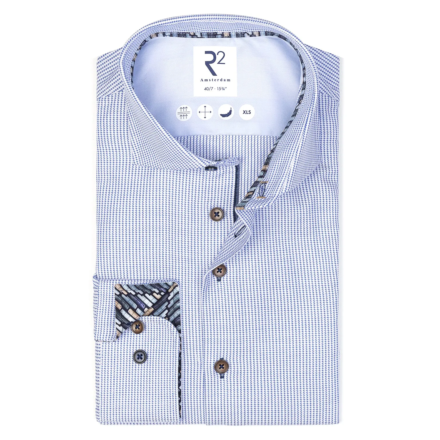Extra long sleeves. Dobby organic cotton shirt