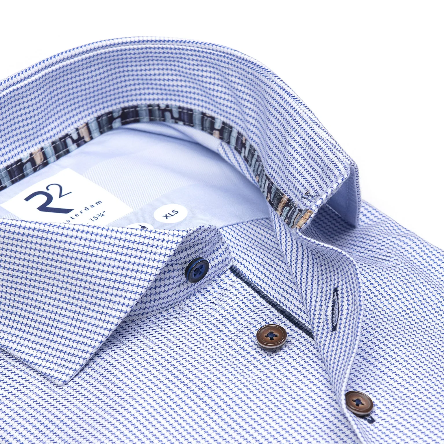 Extra long sleeves. Dobby organic cotton shirt