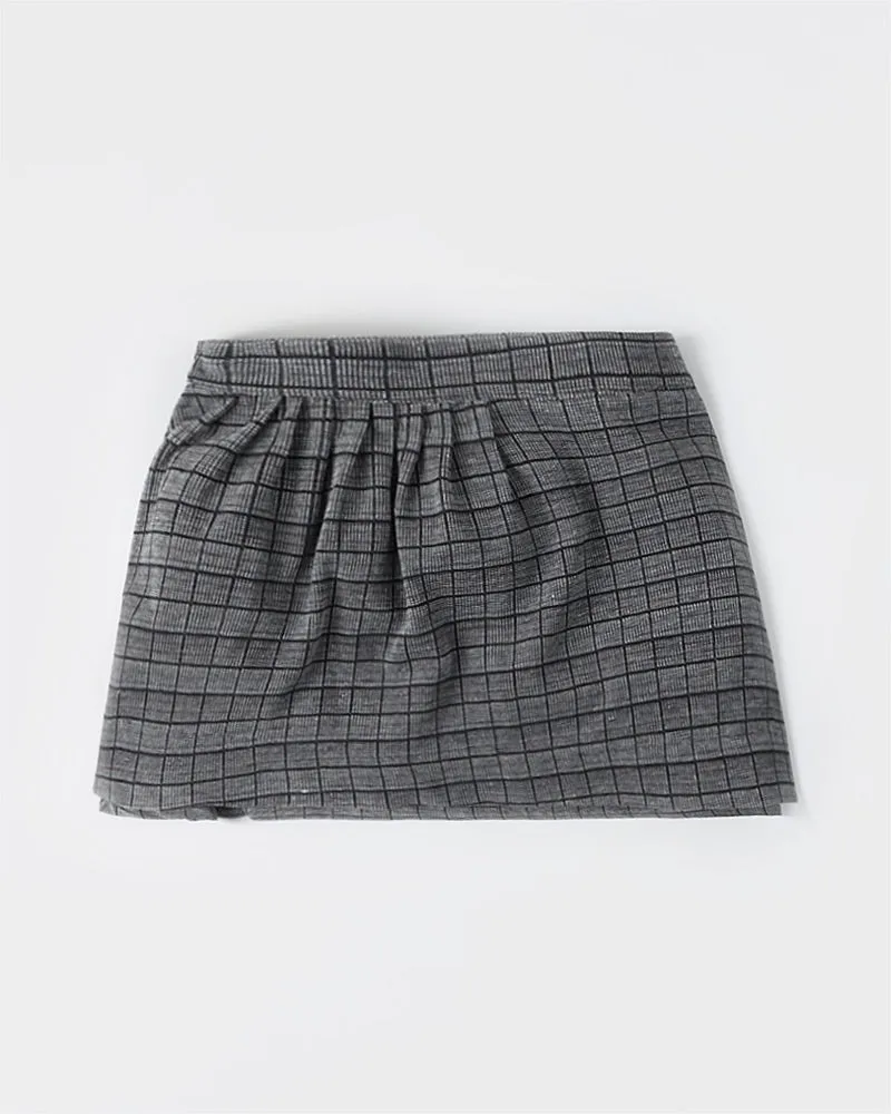 Grey Pique Skirt