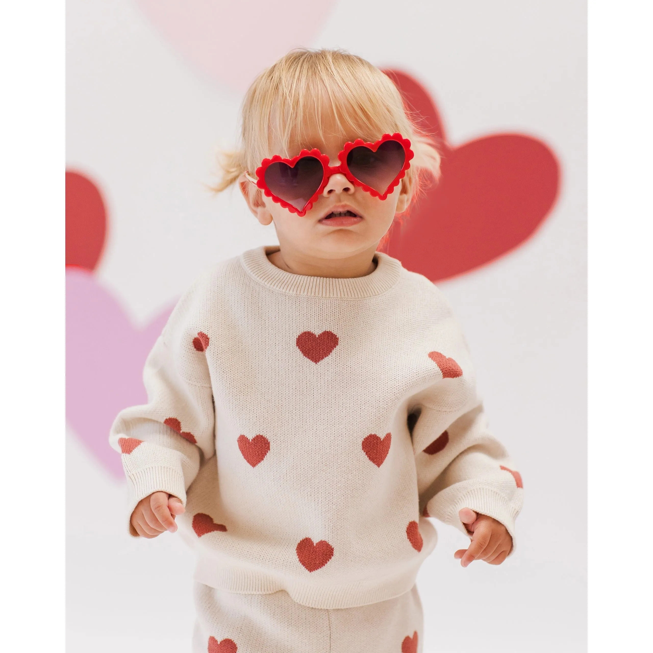 Heart Knit Sweater || Natural