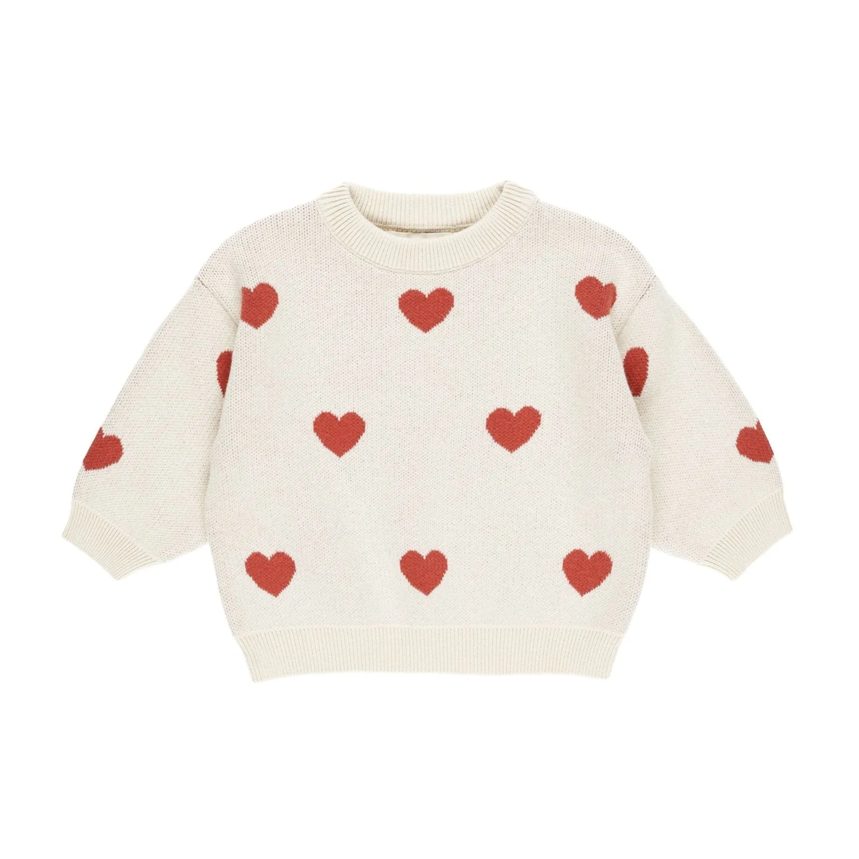 Heart Knit Sweater || Natural