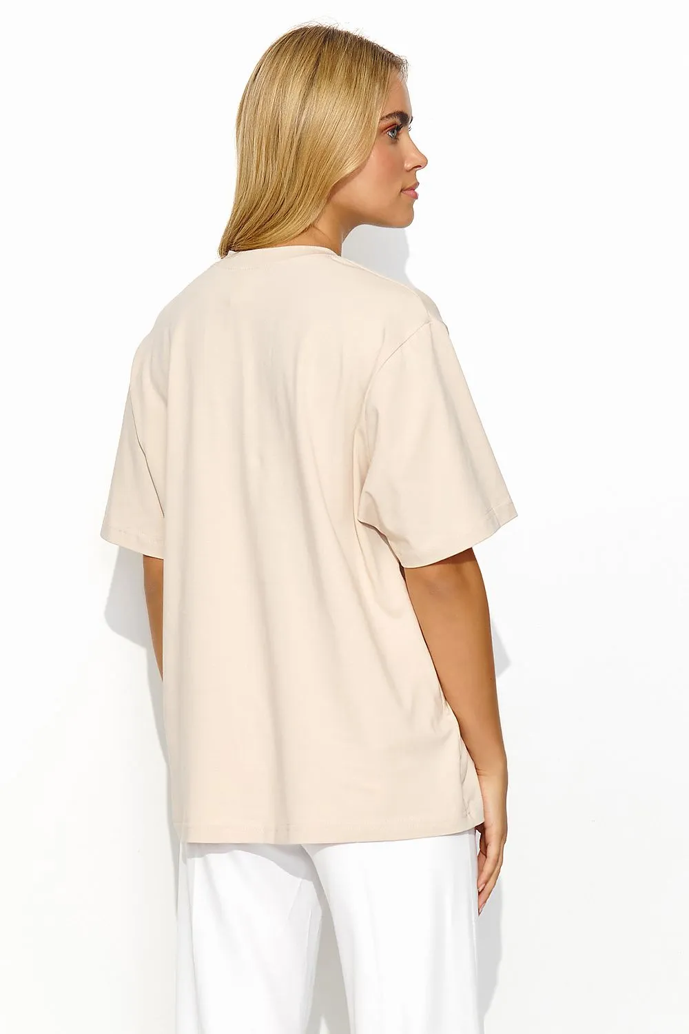 Heavily Built-Up Neckline T-Shirt