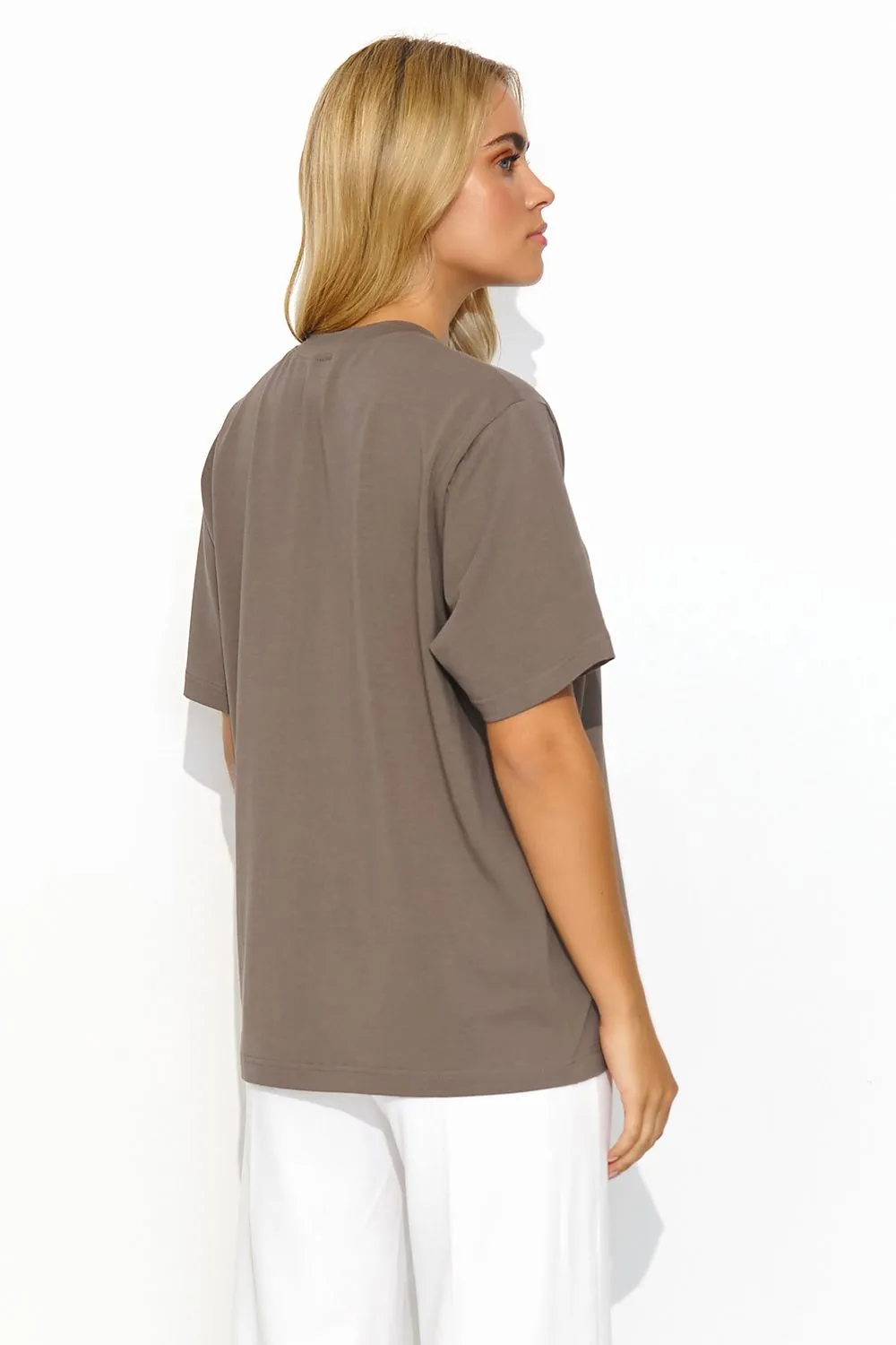 Heavily Built-Up Neckline T-Shirt