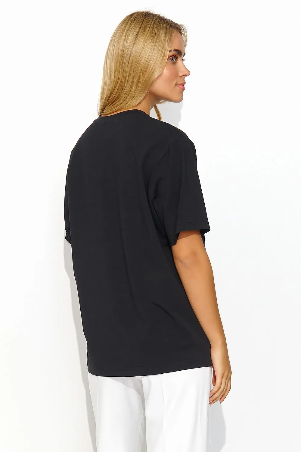 Heavily Built-Up Neckline T-Shirt