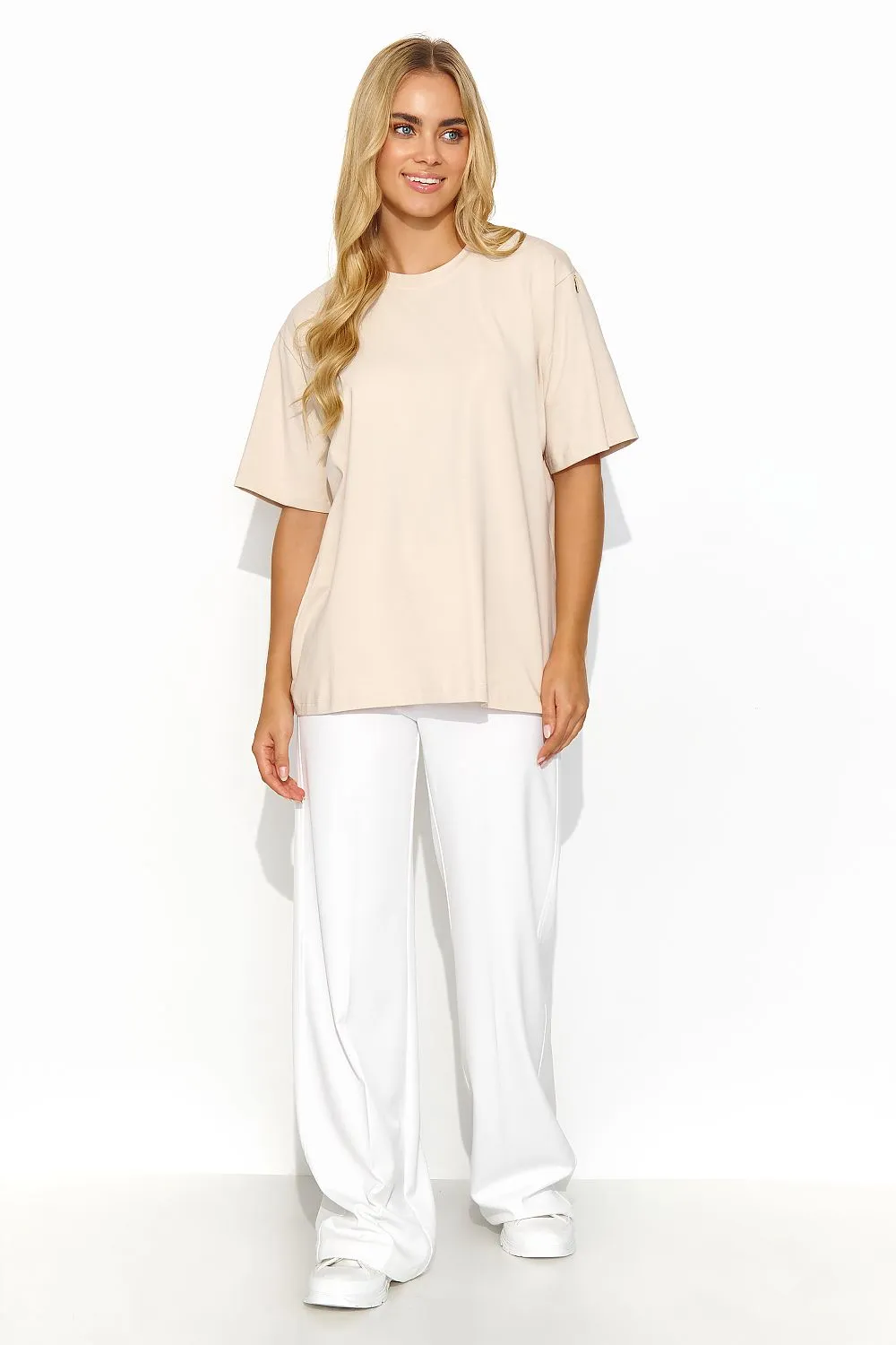 Heavily Built-Up Neckline T-Shirt
