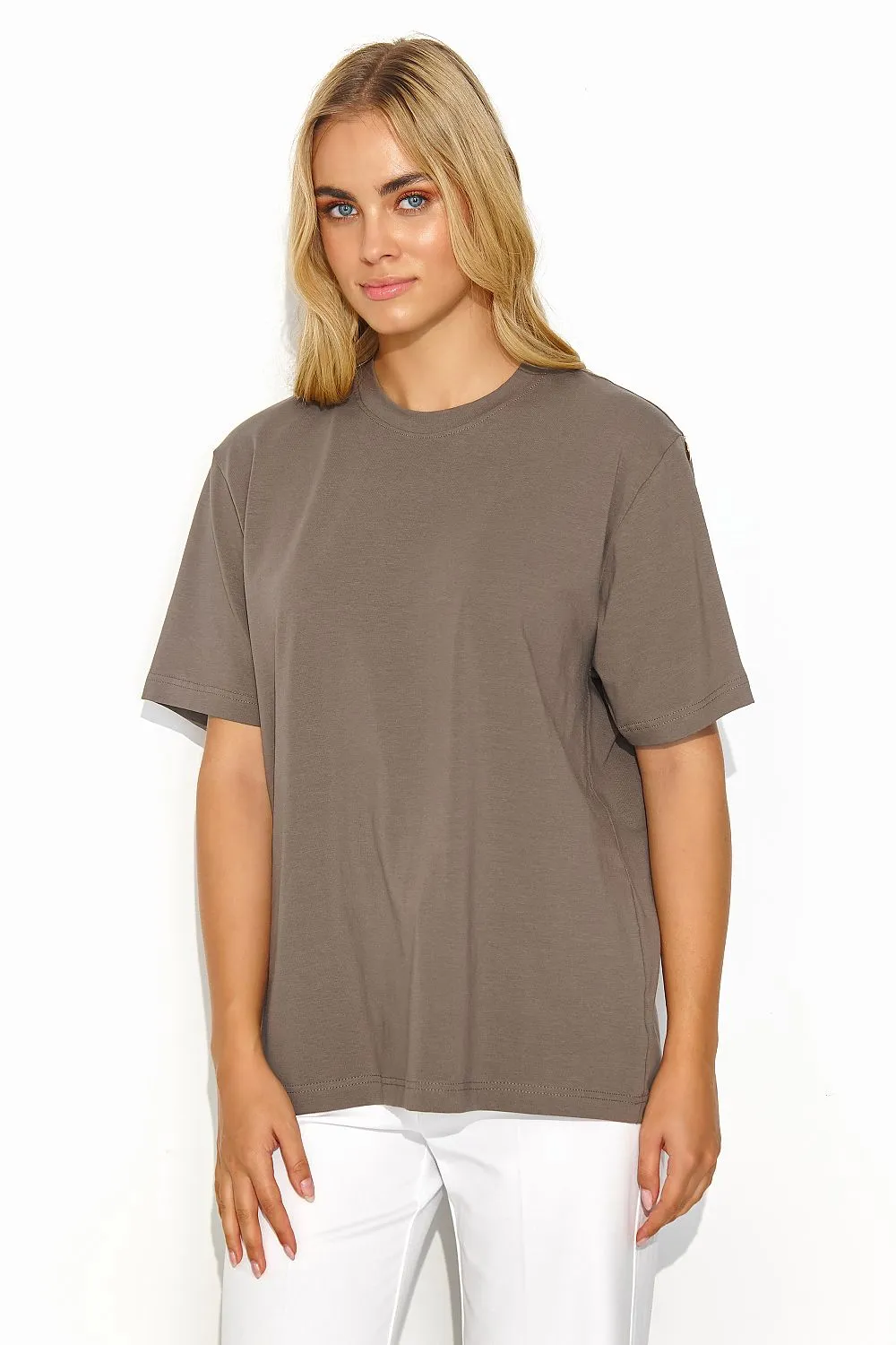 Heavily Built-Up Neckline T-Shirt