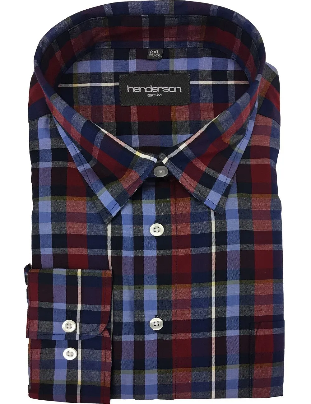 Henderson Men's Cotton Rich Long Sleeve Shirts Size 2XL - 5XL  Multiple Options
