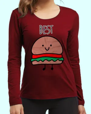 High Burger New Fashion Red Quality High Printed Design High Quality Full t-Shirt