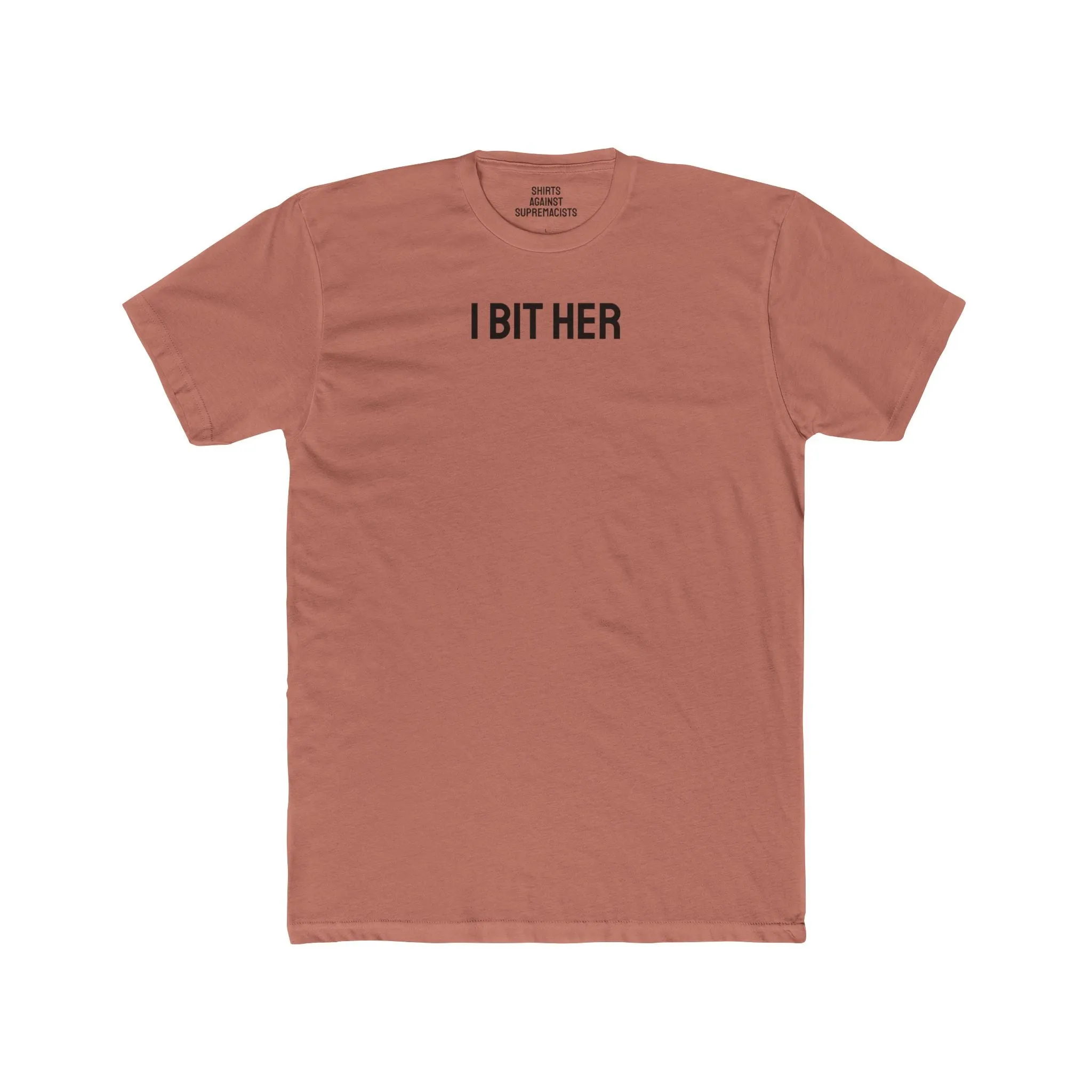 I Bit Her - Couple's Unisex Cotton Crew Tee