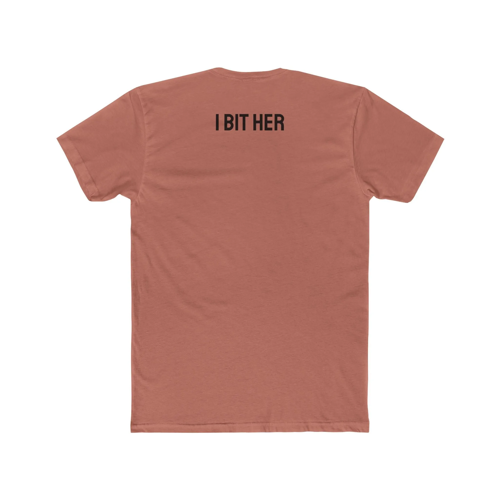 I Bit Her - Couple's Unisex Cotton Crew Tee
