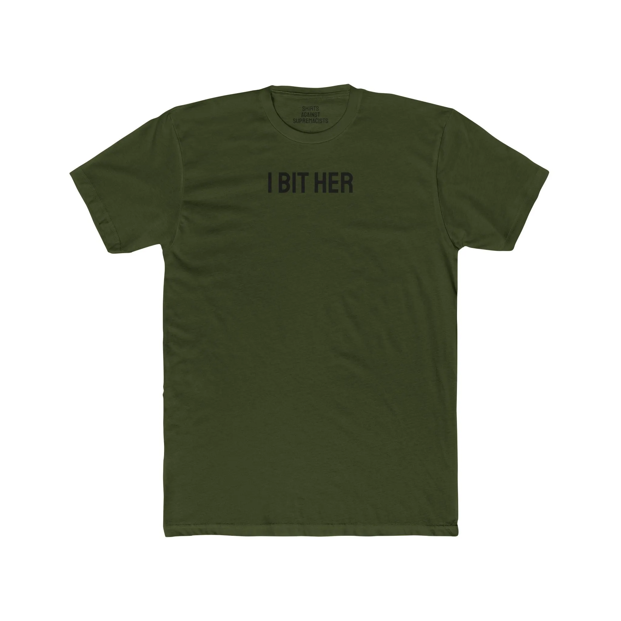 I Bit Her - Couple's Unisex Cotton Crew Tee