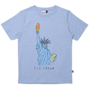 Icecream For All Tee- Blue Marle