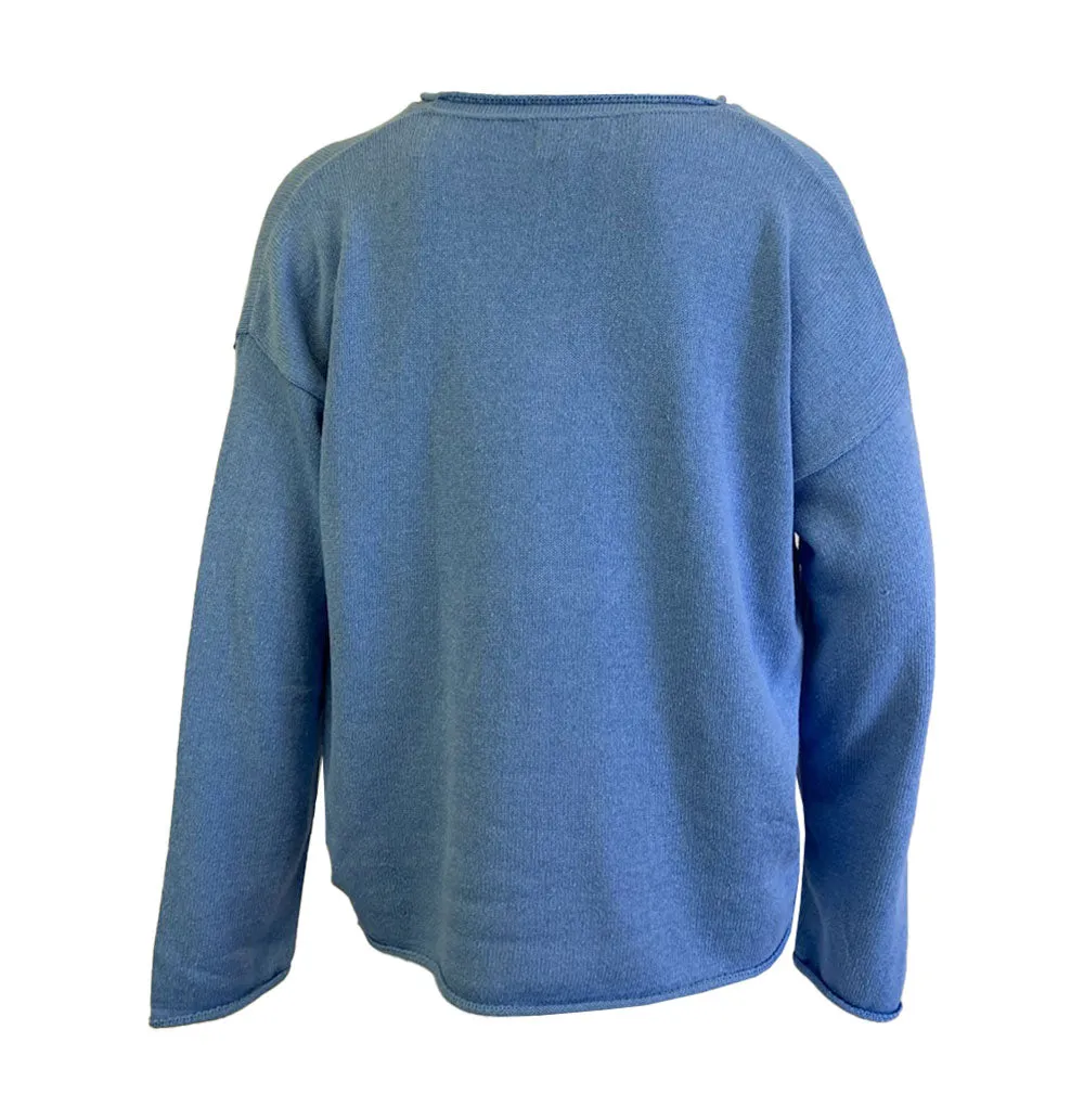 Island Trends Summer V-Neck Sweater - Light Blue