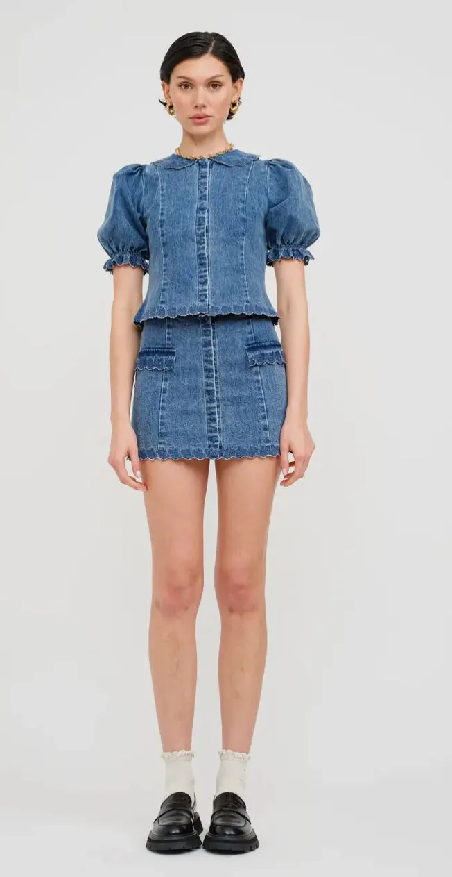 Jaelynn Denim mini Skirt