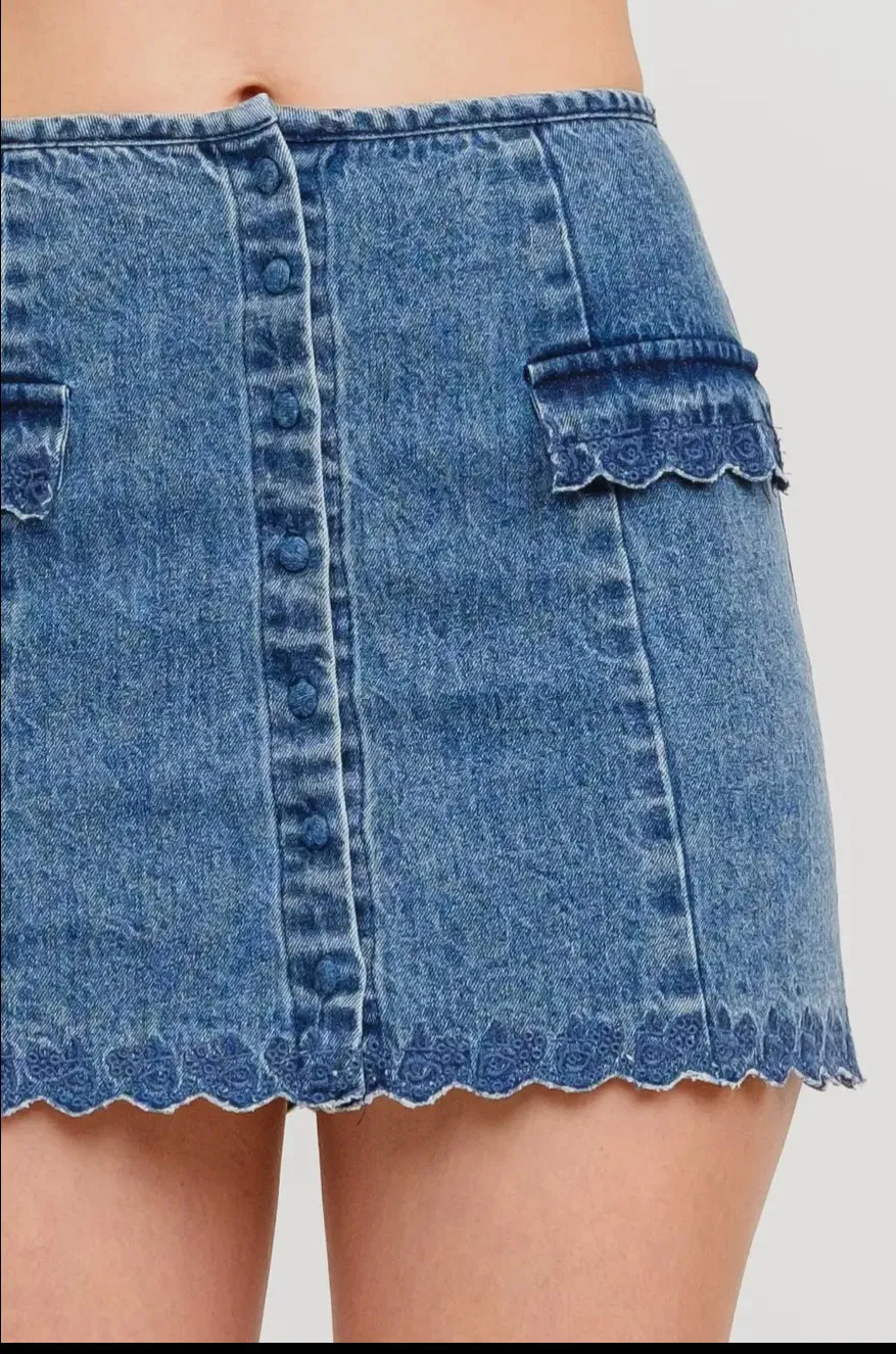 Jaelynn Denim mini Skirt