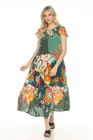 Johnny Was Kimbra Kari Silk Maxi Dress C39723A9